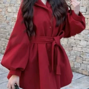 Winter Chic Belted Wool Blend Coat