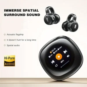 2024 New True Wireless Stereo Earphones Compatible for Smartphones - Invisible In-Ear Sleep Headphones with Wireless Charging Case, Ultra-Thin, for Skiing/Sleeping, Compatible for Mobile Devices