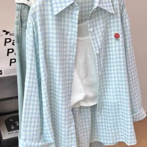 Casual Shirt Sleeve Embroidered Relaxed Fit blouse