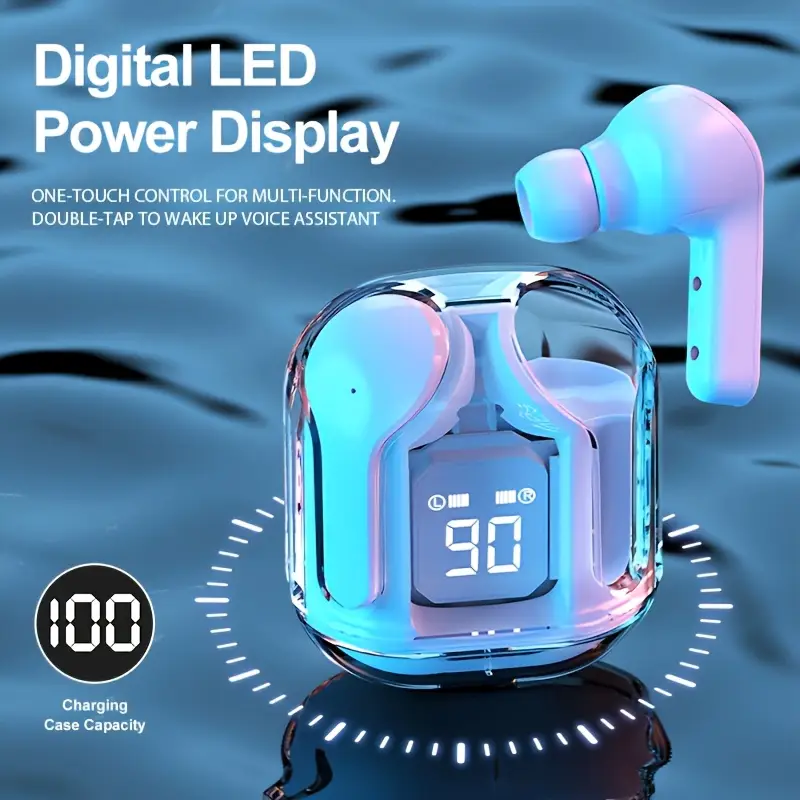 A6S True Wireless Noise-Canceling Earbuds with High-Quality Sound Are Perfect for Sports and Music Enthusiasts! These Workout Earbuds Feature an Ergonomic, Stylish Design, Durable Plastic Construction, High-quality Sound, Enhanced Bass, Stereo Audio