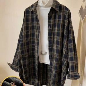 Warm and Comfortable Brushed Yarn-dyed Plaid Shirt