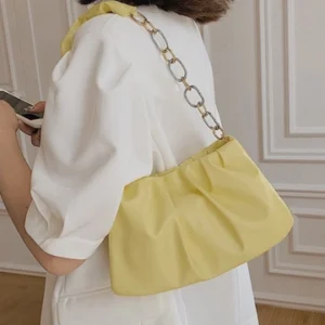 Solid Bucket Shoulder Bag