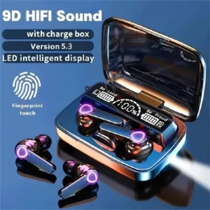 [Premium Hi-Fi Earbuds] Premium Hi-Fi Earbuds 2025 | AI Touch, Noise Cancelling, Wireless, USB Rechargeable 200mAh, Non-Tangle Cable, Gaming & Calls, Durable