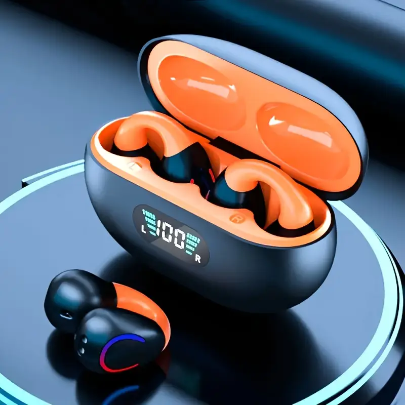 New Style True Wireless On-ear Earpods Music None-in-ear Headset Gaming Couples Earbuds Video TWS HIFI Bass 9D Stereo HD Calling Earphones for Android for iPhone Cellphone Sports Earpieces Smart Headphones for Valentine's Day Gift